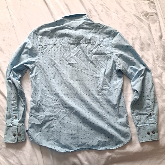 Kenneth Cole | Reaction Light Blue Men's button up collared Shirt - Picture 7 of 10